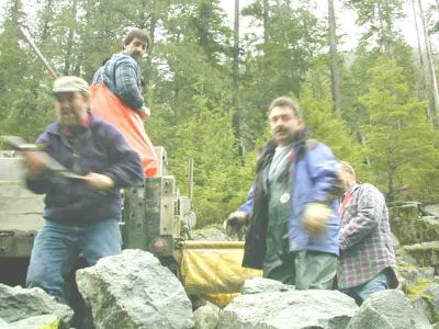 Upper Conuma River Coho Transplant
Volunteers helping the Conuma Hatchery to transplant adult Coho salmon into the upper reaches of the Conuma River. 
Keywords: stewardship stewards volunteers streamkeepers coho salmon fish habitat assessment watershed management riparian zone ecosystem